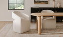 Barrow Rolling Dining Chair White Mist