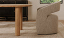 Barrow Rolling Dining Chair Grey Storm