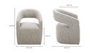 Barrow Rolling Dining Chair Grey Storm