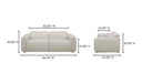 Eli Power Recliner Sofa Warm White