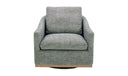 LINDEN SWIVEL CHAIR SLATED MOSS