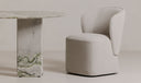 Larson Rolling Dining Chair Heather Grey
