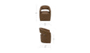 Barrow Rolling Dining Chair Tan Leather