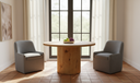 Maisie Rolling Dining Chair Slate Blue
