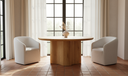 Sandy Rolling Dining Chair Off White