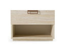 Lago - Modern Faux Travertine Nightstand
