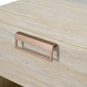 Lago - Modern Faux Travertine Nightstand