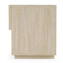 Lago - Modern Faux Travertine Nightstand