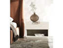 Lago - Modern Faux Travertine Nightstand