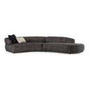 Lakota - Modern Dark Grey Fabric Curved Sectional Sofa