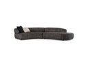Lakota - Modern Dark Grey Fabric Curved Sectional Sofa