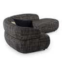 Lakota - Modern Dark Grey Fabric Curved Sectional Sofa