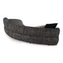Lakota - Modern Dark Grey Fabric Curved Sectional Sofa