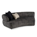 Lakota - Modern Dark Grey Fabric Curved Sectional Sofa