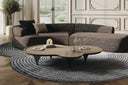 Lakota - Modern Dark Grey Fabric Curved Sectional Sofa