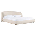 Lambert + Berlin - Modern Beige Fabric + Walnut 4-Piece Bedroom Set