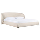 lambert - modern beige fabric upholstered bed