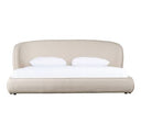 Gaynes - Modern Off-White Fabric Bench