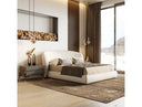 Lambert - Modern Beige Fabric Upholstered Bed