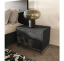 Cirque - Modern Black Ash Round Mirror