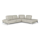 Andrea - Modern Grey Leather Sectional Sofa