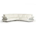Crosby - Italian Modern White Leather Sectional Sofa