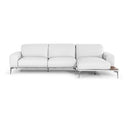 Villeneuve - Italian Modern Light Grey Leather Right Facing Sectional Sofa