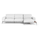 Villeneuve - Modern White Italian Leather Sectional Sofa