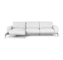 Villeneuve - Italian Modern Light Grey Leather Right Facing Sectional Sofa