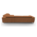 Viola - Italian Contemporary Cognac Leather Right Facing Sectional Sofa