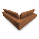 Viola - Italian Contemporary Cognac Leather Left Facing Sectional Sofa