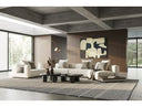 Siret - Modern Ivory Fabric Modular Sectional Sofa W/ Coffee Table