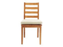 Lance Modern Ash Wood Dining Chair w/ Cushion (Set of 2)