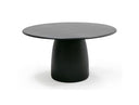 Lander Modern Mid Century Black Oak Round Dining Table