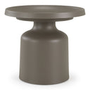 Lanuza - Outdoor Taupe End Table