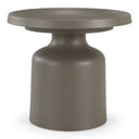 Lanuza - Outdoor Taupe End Table
