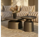 Lanuza - Outdoor Taupe End Coffee Table