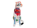 Large Graffiti Leopard - White + Multi-Color Sculpture