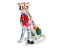 Large Graffiti Leopard - White + Multi-Color Sculpture