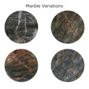 Vista 22" Side Table with Lava Marble and Dark Base, view 4