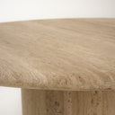 Lavaca - Modern Travertine Marble Round Coffee Table