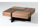Lassen - Modern Glass & Walnut Coffee Table