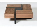 Lassen - Modern Glass & Walnut Coffee Table