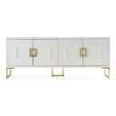 Leah - Contemporary White High Gloss & Champagne Gold Buffet