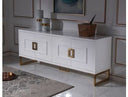 Leah - Contemporary White High Gloss & Champagne Gold Buffet