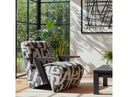 Leana - Modern Black & White Fabric Accent Chair