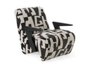 Leana - Modern Black & White Fabric Accent Chair