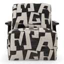 Leana - Modern Black & White Fabric Accent Chair