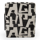 Leana - Modern Black & White Fabric Accent Chair