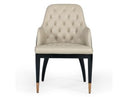 Keisha - Modern Black Velvet and Gold Dining Chair Set of 2